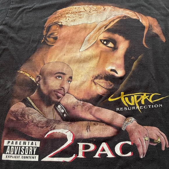Vintage Y2K Tupac Shakur Resurrection Empire Rap Hip Hop Shirt Large - Picture 2 of 3